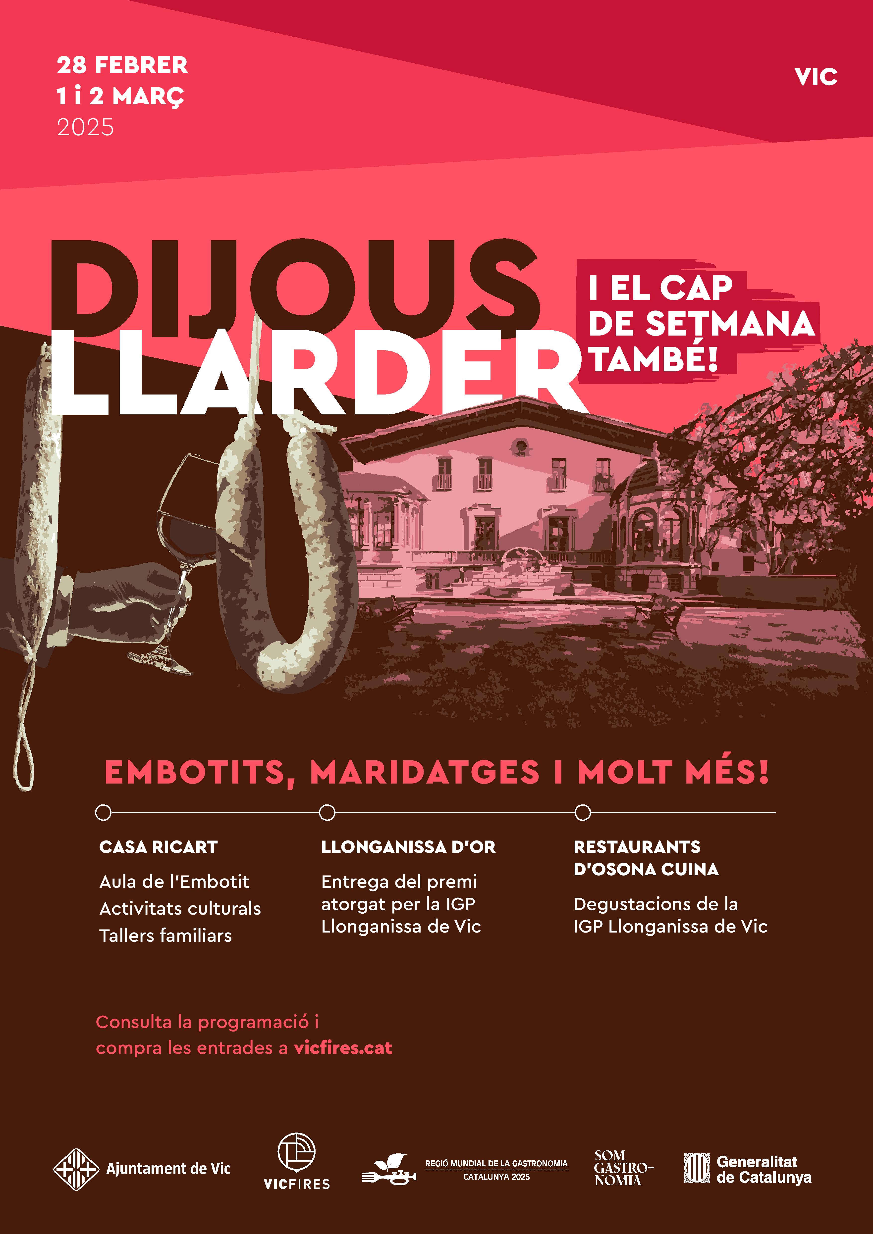 DIJOUS LLARDER...I EL CAP DE SETMANA, TAMBÉ!